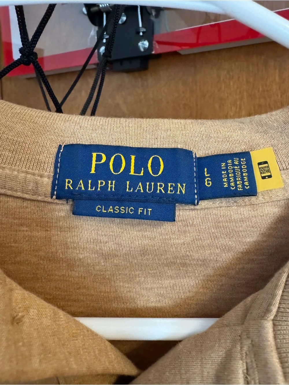Ralph Lauren Men’s Tan Polo Shirt with Embroidered Pony
